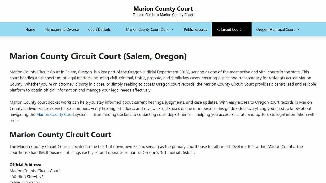 Marion County Circuit Court (Salem, Oregon)